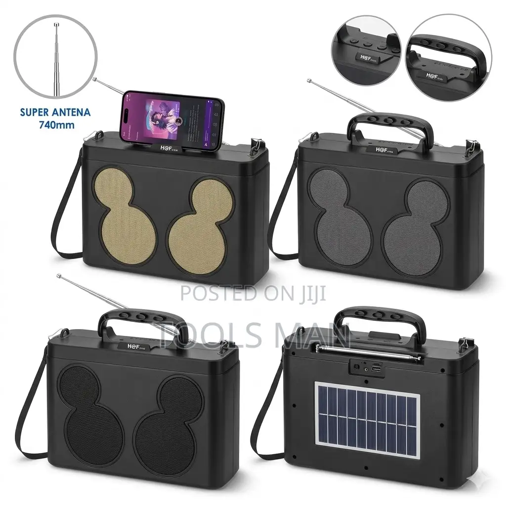 H at F Portable Solar Bluetooth , Fm Radio,Aux,Mem Card