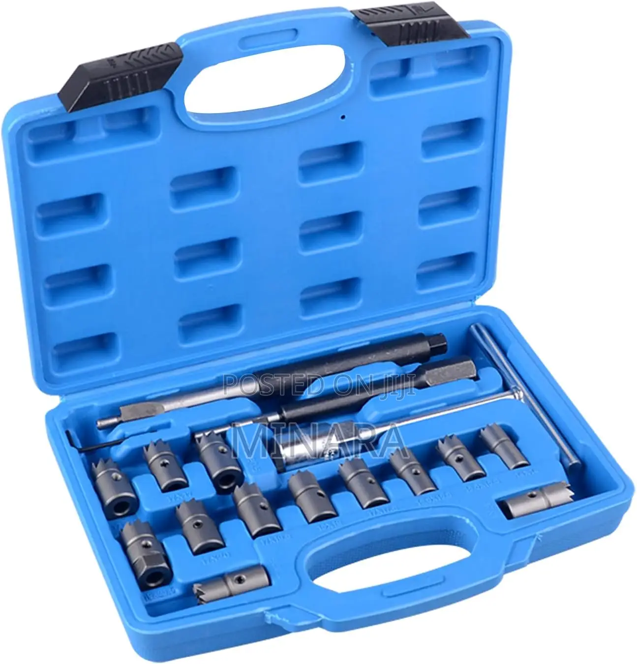 17 Pcs, Diesel Injector Seat Cutter Cleaner Tool Set, Delphi Bosch