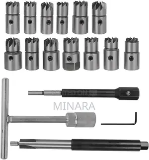 17 Pcs, Diesel Injector Seat Cutter Cleaner Tool Set, Delphi Bosch