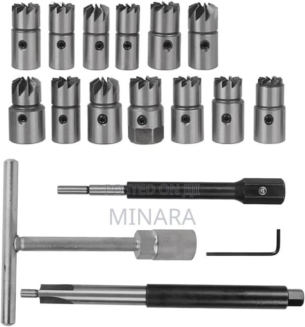 17 Pcs, Diesel Injector Seat Cutter Cleaner Tool Set, Delphi Bosch - thumbnail 2