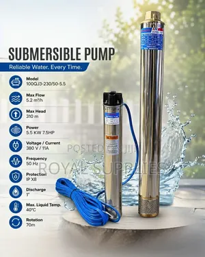 Premier 7.5hp 310m Submersible Water Pump 3 Phase