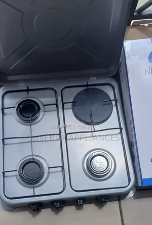 Nunix 3+1 Table Top Gas Cooker With Electric Hotplate