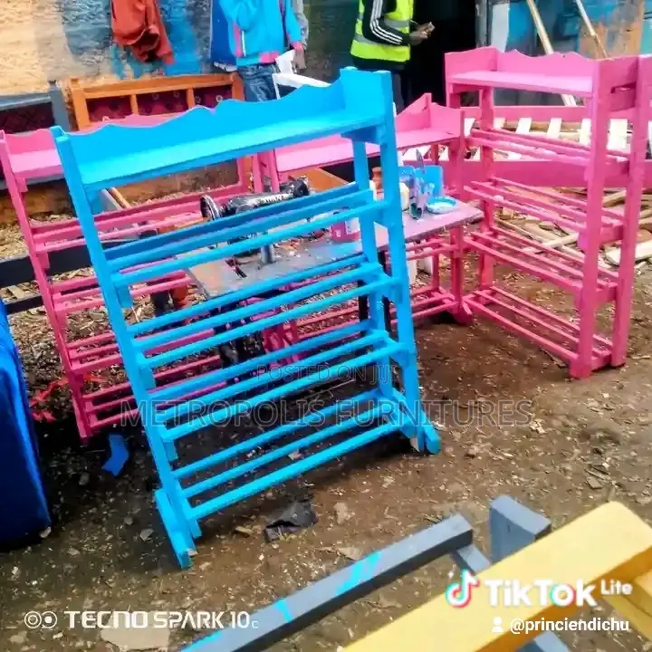 Blue Shoe Rack