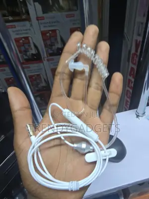 Fbi Air Tube Earpiece With Mic 3.5mm Anti Radiation White