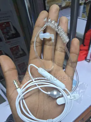 Fbi Air Tube Earpiece With Mic 3.5mm Anti Radiation White