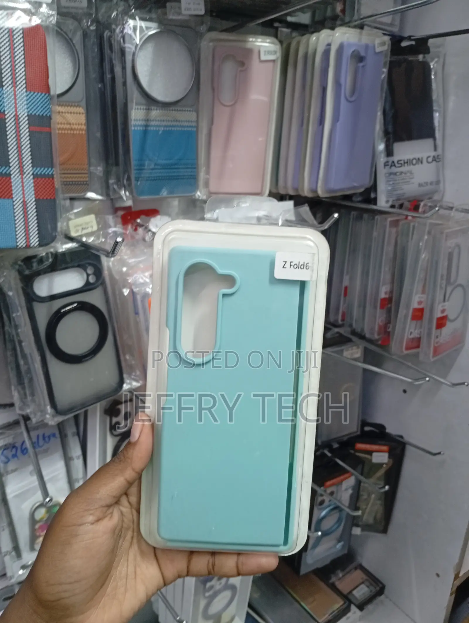 Samsung Galaxy Z Fold6 Light-Blue, Silky Liquid Silicone Cover