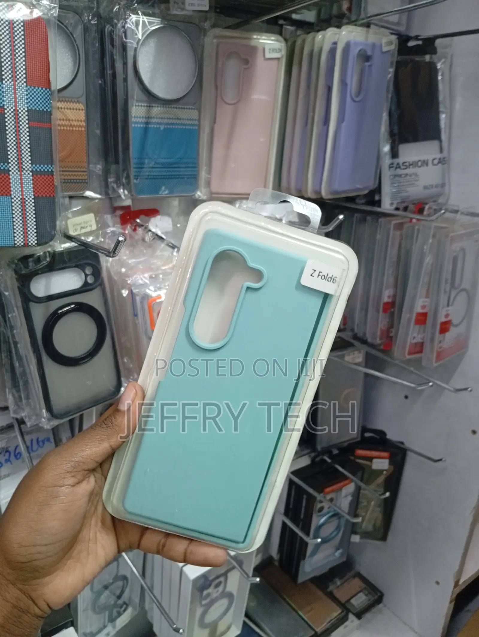 Samsung Galaxy Z Fold6 Light-Blue, Silky Liquid Silicone Cover