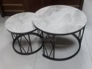 Modern Luxury 2in1 Pure Marble Nesting Tables