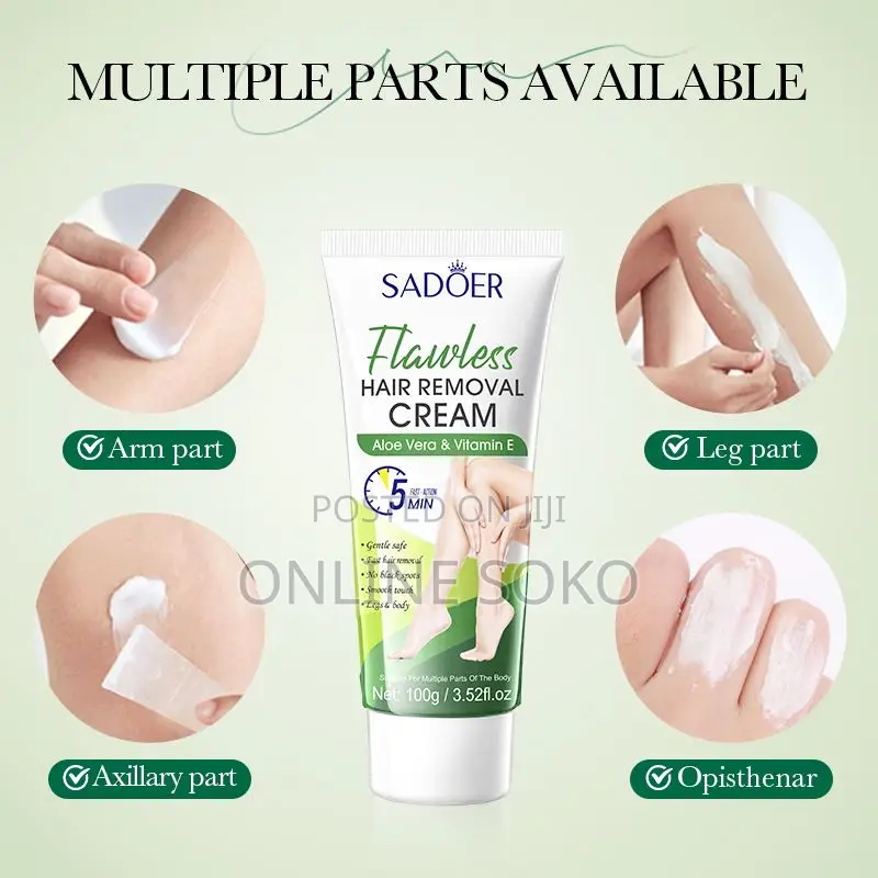 Bikini Area, Legs, Arms Body Hair Removal Cream for Women Men
