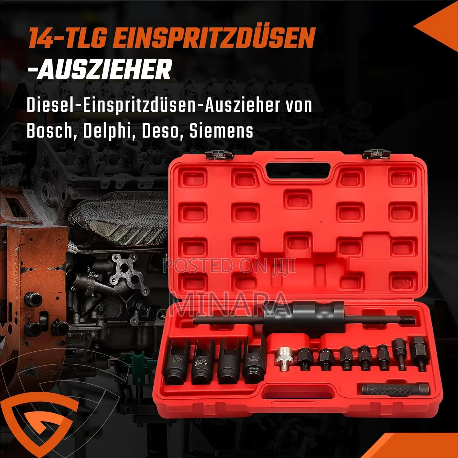 14 Pcs, Diesel Injector Remover, Puller Tool, Cdi Injector Extractor