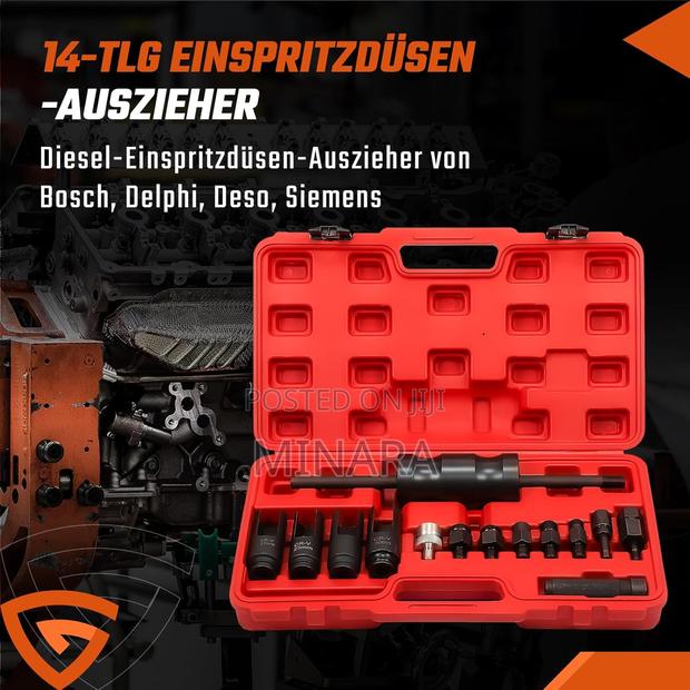 14 Pcs, Diesel Injector Remover, Puller Tool, Cdi Injector Extractor - thumbnail 3