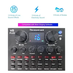 V8 Plus Sound Card Mobile Phone External Sound Card