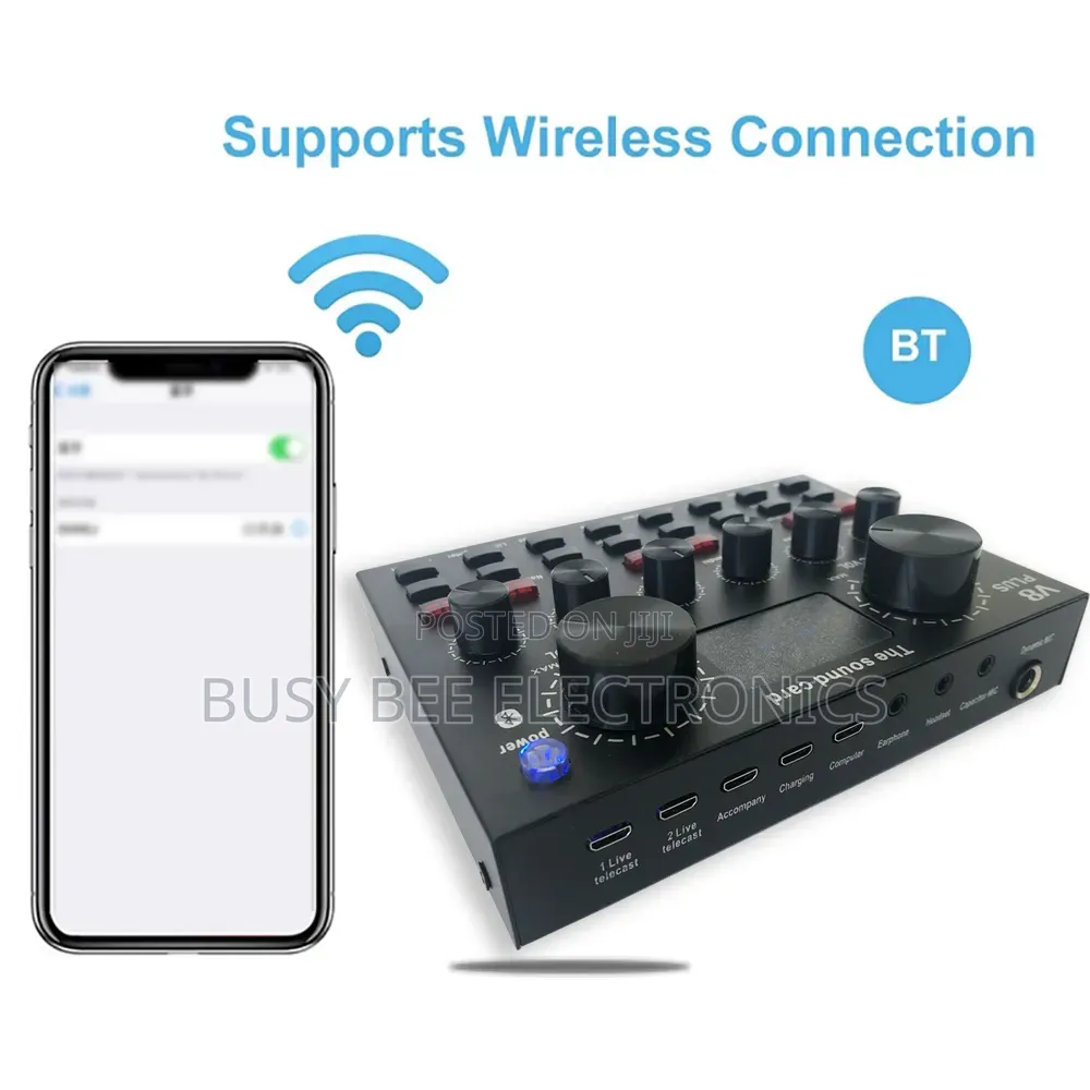 V8 Plus Sound Card Mobile Phone External Sound Card