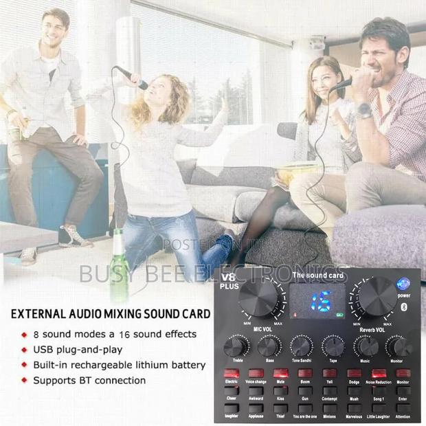 V8 Plus Sound Card Mobile Phone External Sound Card - thumbnail 6