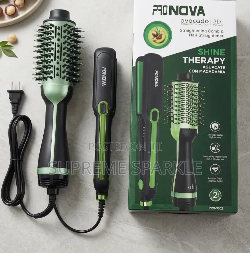 2in1 Hair Dryer Brush and Straightener.