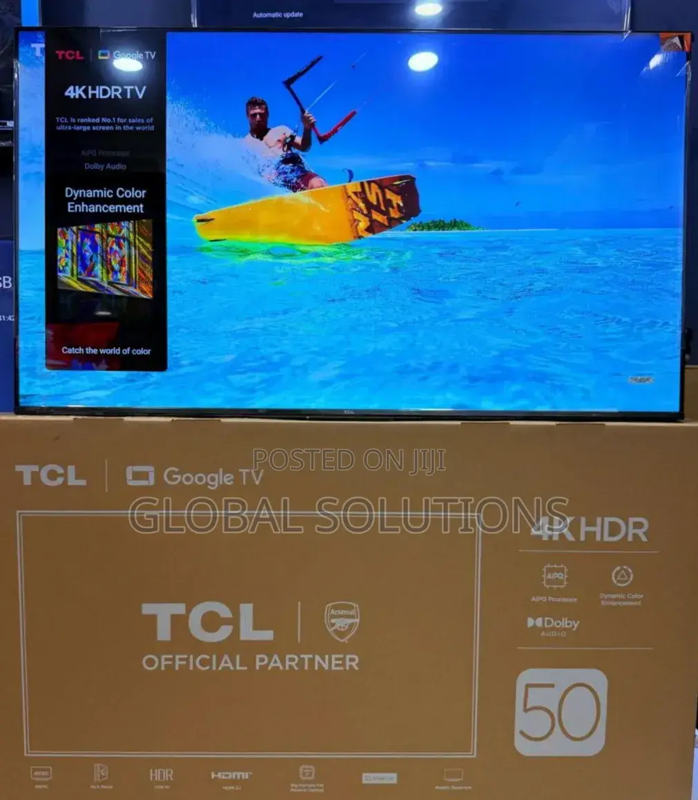 TCL 50-Inch HDR Smart Tv With a Frameless Design and Google Tv