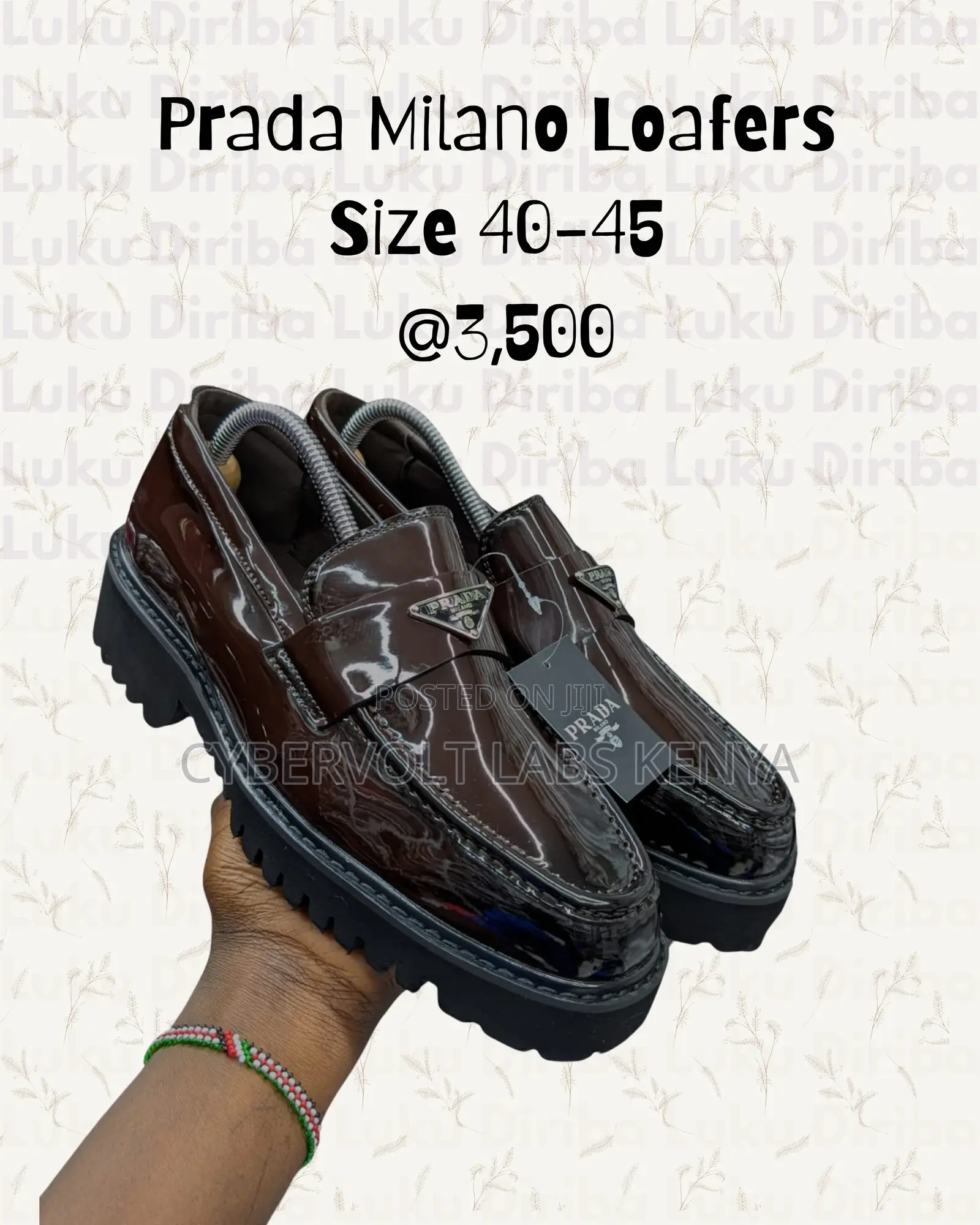 Prada Milano Men's Patent Leather Loafers - Size 40-45