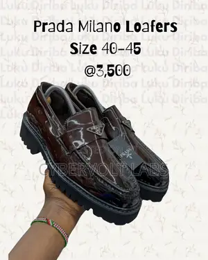 Prada Milano Men's Patent Leather Loafers - Size 40-45