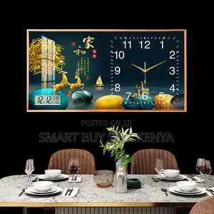 Modern From 100x50cm Rectangular Crystal Porcelain Wall Clock Art