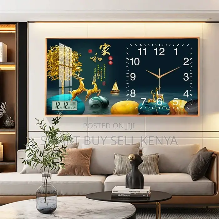 Premium From 100x50cm Rectangular Crystal Porcelain Wall Clock Art