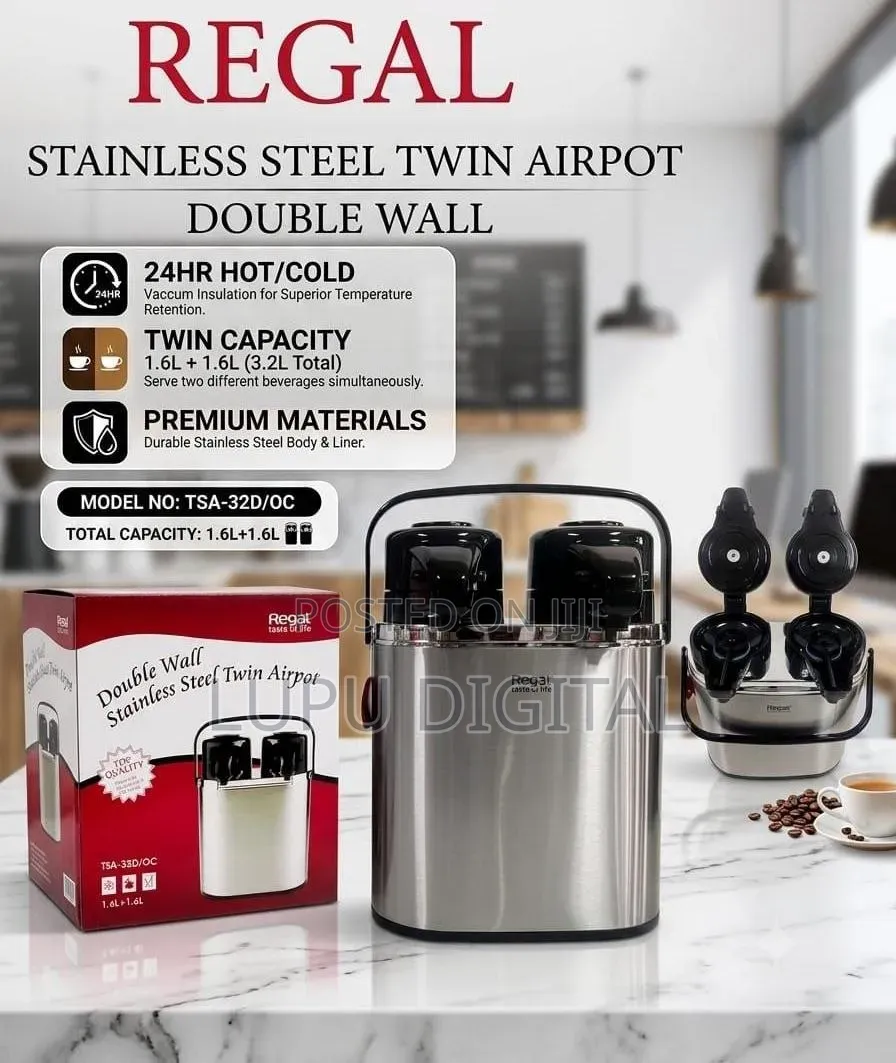 Regal Premium Range of Vaccum Flask Stainless Steel Body Unbreakable