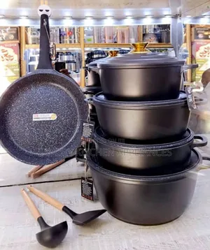 13-Piece Die Cast Aluminum Granite Cookware Set