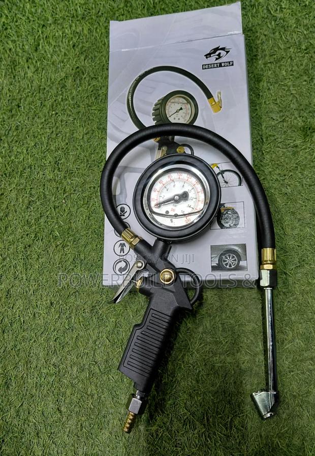 Desert Wolf Tire Pressure Gauge and Inflator Gun Set