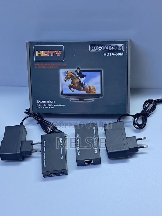 Hdmi to Rj45 Cat6 Extender 60m for Tv CCTV Projector