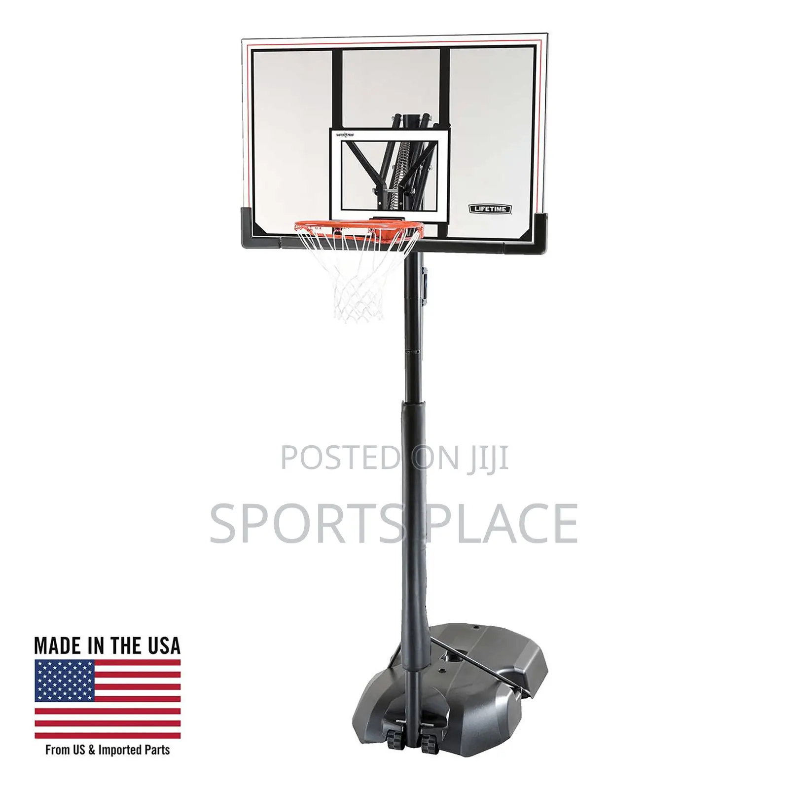 Full Basketball Stand - Hoop, Backboard Pole