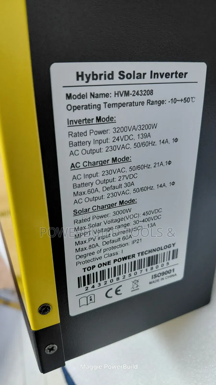 3.2kva/3000w One Solar Hybrid Inverter