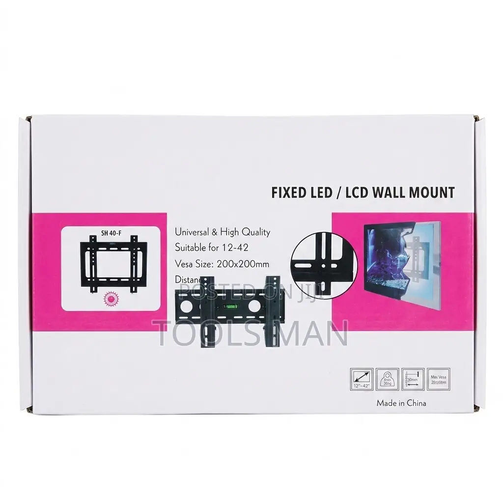 Fixed Tv Wall Mount Bracket Sh 40-F for 12- 42 Inch Screens