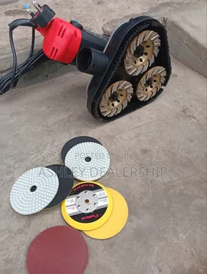 Three-Head Handheld Concrete Grinder