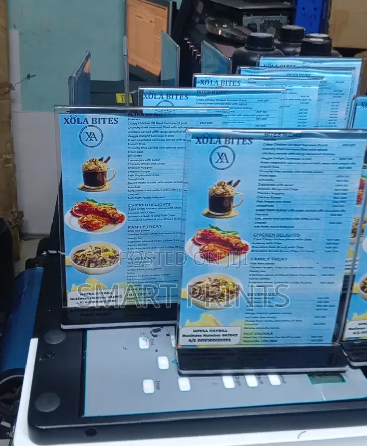 Menu Printing Services Available