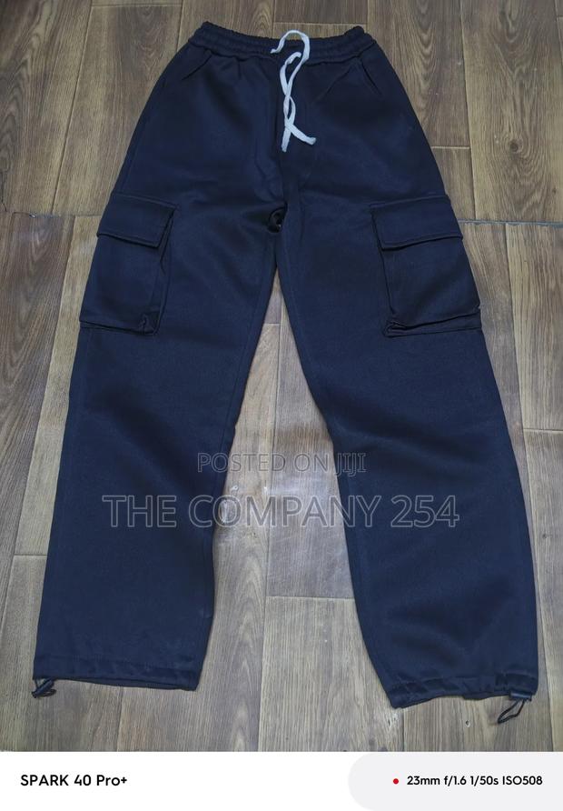 Quality Casual Side Pocket Cargo Plain Baggy Sweatpants