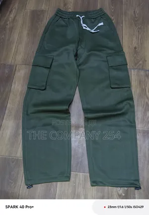 Quality Casual Side Pocket Cargo Plain Baggy Sweatpants