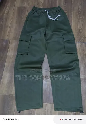 Quality Casual Side Pocket Cargo Plain Baggy Sweatpants