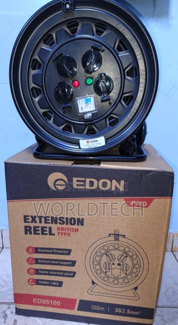 Edon 100m Extension Reel/Quality 2.5 100m Cable Reel