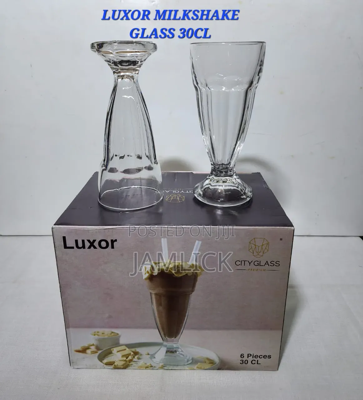 6pcs Luxor Glass Milk Shake – Bn
