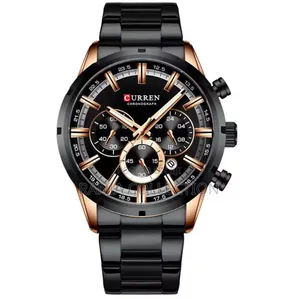 Black and Gold Curren Gents Wristwatch