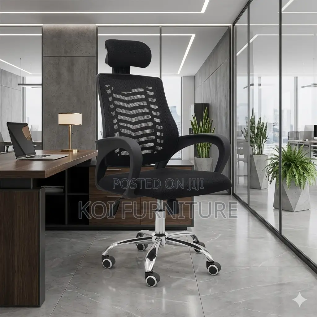 Office Chairs; Height Adjustable Fabric Headrest Office Chair
