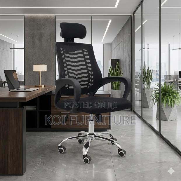 Office Chairs; Height Adjustable Fabric Headrest Office Chair
