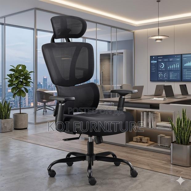Office Chairs; High Back Fabric Orthopedic Vitoree Chairs - thumbnail 3