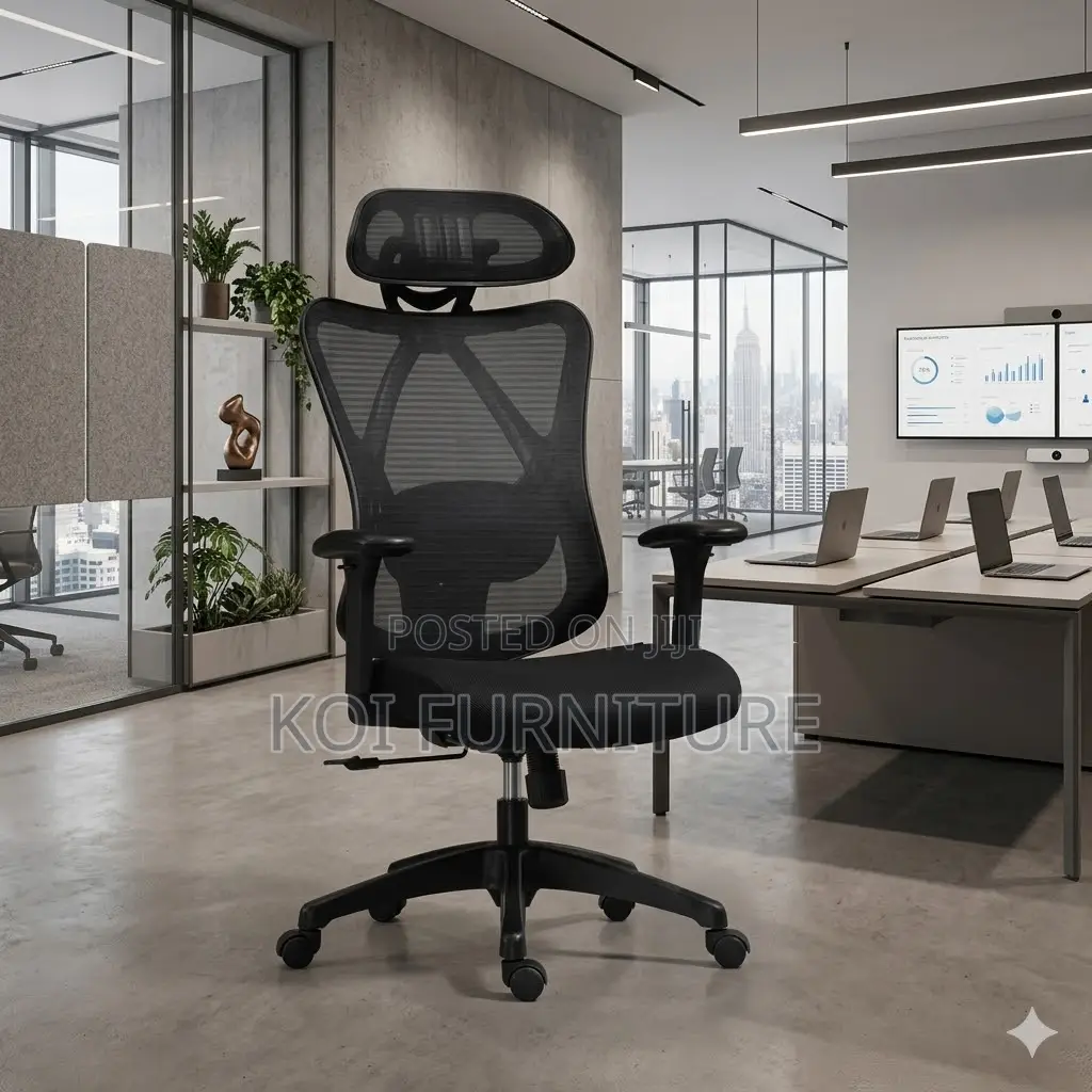 Office Chairs; Ergonomic High Backrest Recliner Fabric Chair