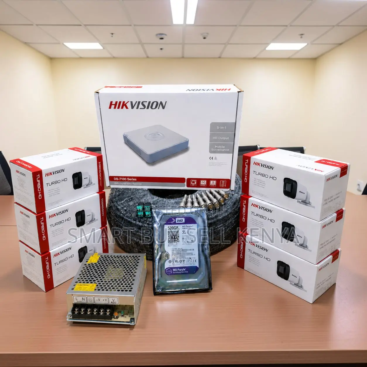 Strong Body Construction 6 Hikvision 1080p CCTV Camera Full System Kit