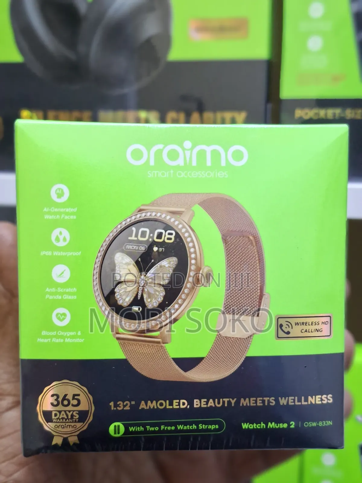 Oraimo Watch Muse 2 1.32" Amoled Diamond Appearance Smart Watch