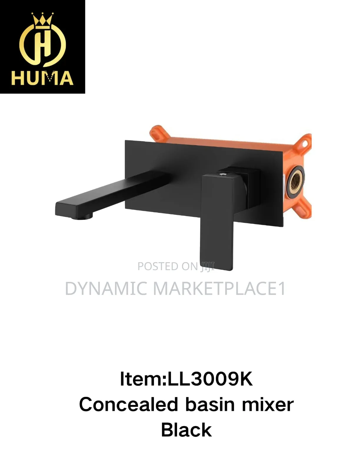 Black Concealed Basin Mixer
