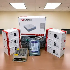Indoor and Outdoor Security 6 Hikvision 1080p CCTV Cameras System Kit