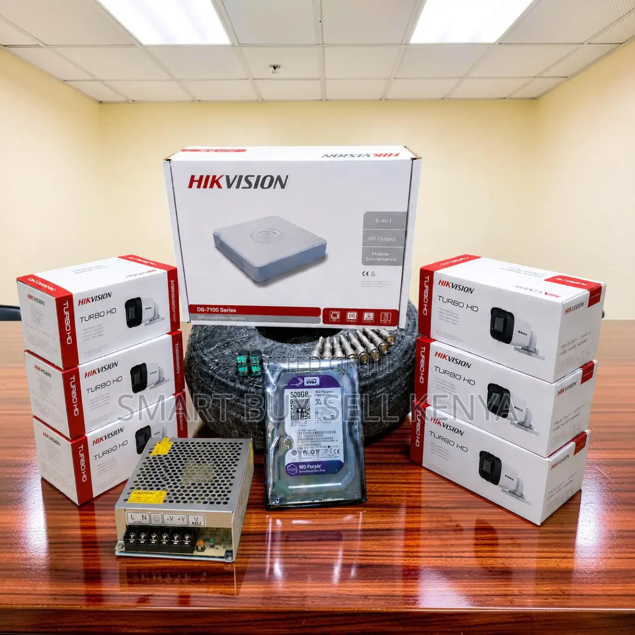 Business Security 6 Hikvision 1080p CCTV Cameras Complete System Kit