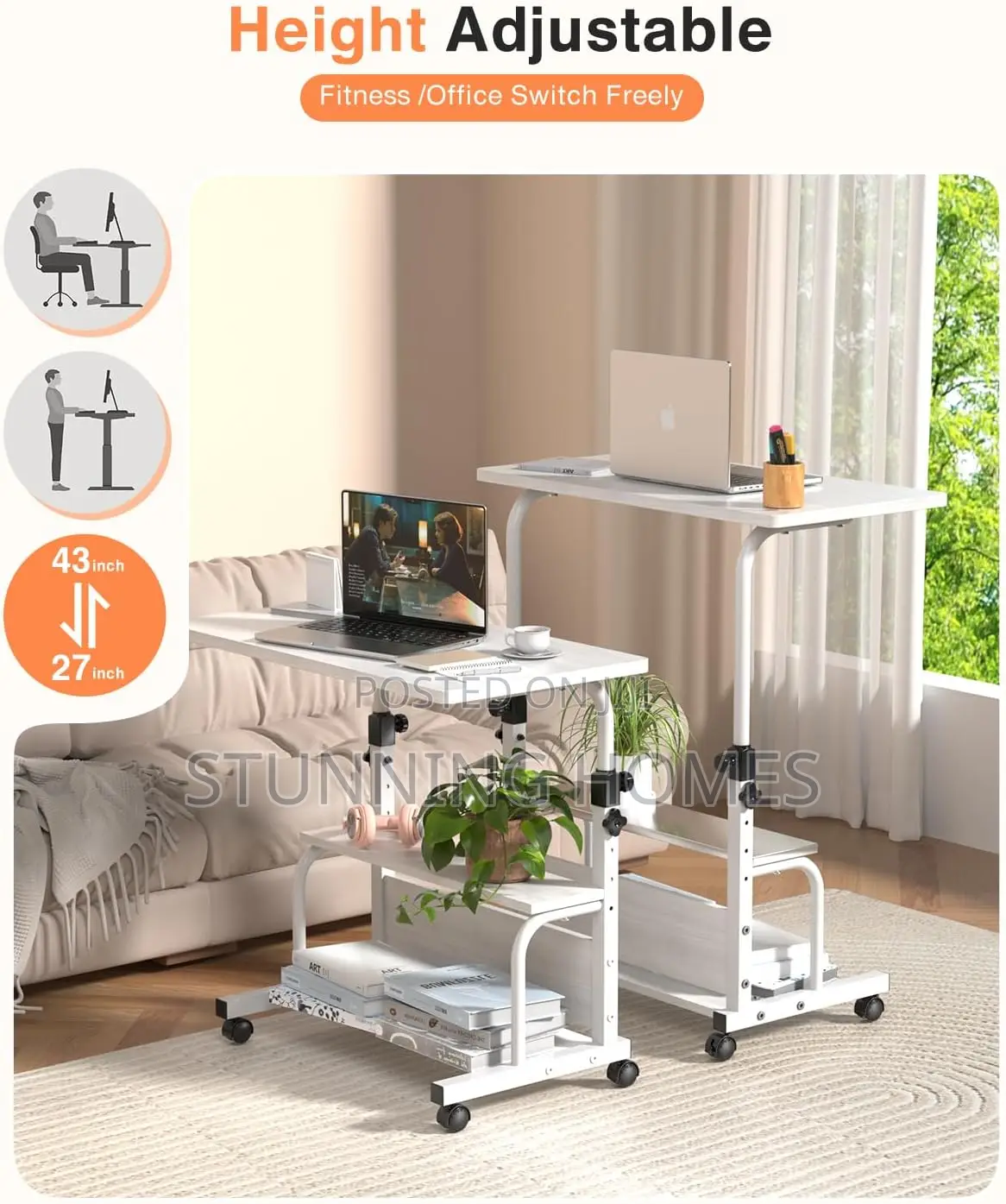 Home/ Office Laptop Desk With an Adjustable Height