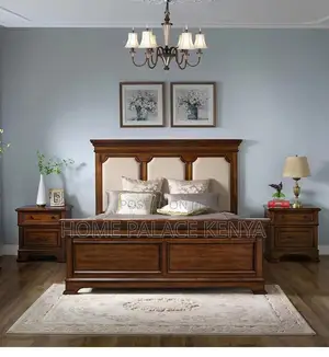Antique Bed: Mahogany King Bed With Nightstands